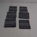 DII French Stripe Tabletop Collection Farmhouse Style Dining Table Linen Napkin Set, 20x20, Gray Chambray, 6 Piece