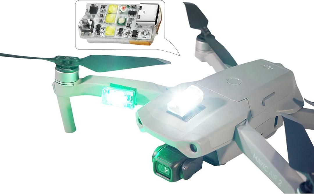 Drone Strobe Light, Anti Collision Light for FAA Drone Night Flying, Fits DJI Mini 3 Pro/Mini 4 Pro/Mini 2/Air 3/Air 3S/Mavic 3/Mavic 2/Avata/Neo/Flip(1pc pack)