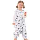 WONDAY Toddler Sleep Sack with Legs, Toddler Sleep Sacks 2t-3t, 0.5T Cotton Sleeveless Baby Sleep Bag Wearable Blanket with Feet