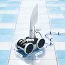 Upgrade Pool Pressure Side Sweeper: Professional Solution for Cleaning Your Swimming Pool (Four Wheels Better Than Three)