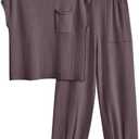 LILLUSORY 2 Piece Knit Sets For Women Trendy Sweatsuit Sets Large