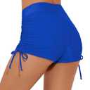 Bonneuitbebe Women's Plus Size Swim Shorts Tummy Control Swimsuit Shorts High Waist Bathing Suit Boyshorts Bikini Bottoms Brilliant Blue, 2XL