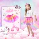 Princess Dress Up Shoes Set, Girls Dress Up Toys Toddler Jewelry Boutique Kit, 3 Themes of Unicorn, Mermaid, Ice Princess Costumes Set, Pretend Play Gifts for Little Girls Aged 3-6 Years Old