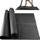 Foldable Rubber Treadmill Mat - Exercise Bike Mat with Waterproof Non-Slip Shock Absorption, Exercise Equipment Mat to Protect Floor for Home Gym Workout (72.1"L x 31.4"W x 0.2"Th)