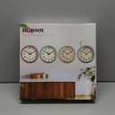 HYJOOY Wall Clock Metal 12.4" Vintage Retro Wall Clocks Countryside Style Silent Non Ticking Easy to Read for Living Room, Kitchen, Bedroom, Office, Bar(12.4" Teal)