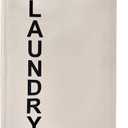 92L Large Laundry Hamper with Leather Handle,Standable Laundry Basket with Wheels ,Large Hamper,Rolling Laundry Basket White (Super Large 27.5", Beige/XXL)