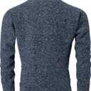 VtuAOL Men's Cardigan Sweaters Casual Full Zip Sweaters Knitted Cardigan with Pockets (Blue)