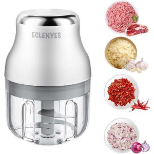 Garlic Chopper, Mini Food Processor, USB Rechargeable Mini Chopper, Powerful Garlic Crusher, Blender to Vegetable, Wireless Vegetable Chopper for Ginger, Chili, Fruit, Meat, etc250ML