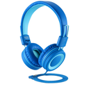 noot products Kids Headphones K11 Foldable Stereo Tangle-Free 5ft Long Cord 3.5mm Jack Plug in Wired On-Ear Headset for iPad/Amazon Kindle,Fire/Boy/Girl/School/Laptop/Tablet(Skyline Blue)