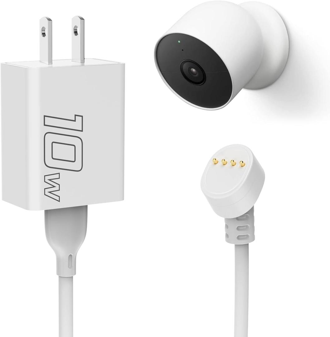 Power Cable Compatible with Google Nest Cam Outdoor or Indoor Battery, 10W 25Ft Nest Power Connector Weatherproof Charging Cable Power Your Nest Cam Power Cord Power Cable Compatible with Google Nest Cam Outdoor or Indoor Battery, 10W 25Ft Nest Power Connector Weatherproof Charging Cable Power Your Nest Cam Power Cord
