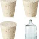 Ziliny 3 Pcs Carboy Cork Stopper, Glass Carboy Cap for 1, 3, 5, 6 Gallon Glass Water Jug, Wood Tapered Fermentation Cap Cork Stoppers, 1 x 1.5 x 1.6 Inches