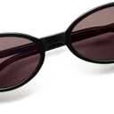 Appassal Retro Oval Sunglasses for Women Men Small Vintage Polarized 90s Designer Sunnies AP3753 (Black/Brown)