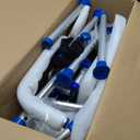 FSA/HSA Eligible Sliding Shower Chair with Padded 360 Swivel Seat, 330lbs Tub Transfer Bench, Non-Slip Arms, Safety Belt, Adjustable Height for Elderly & Disabled Inside Shower