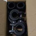 Barbell Clips 1 Inch Quick Release Weight Clamps 0.9-1.18inch Multi-Size Adjustable Olympic Clamps for Bars (Black)