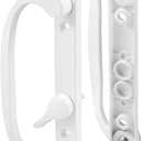 Prime-Line C 1280 Mortise Style Sliding Patio Door Handle Set - Replace Old or Damaged Door Handles Quickly and Easily  White Diecast, Non-Keyed, Fits 3-15/16 In. Hole Spacing (1 Set)