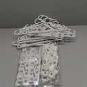 Nursery Baby Hangers with Clips, 20 Newborn Kids Plastic Clothes Hangers for Toddler Pants  with 40 Clips for Children's Clothes Packs(White,60 Packs) (60, White)