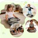 Balance Board Maze for Kids, 17.5-Inch Wobble Board Rocking Seesaw Sensory Training with 6 Balls, Non-Slip Pedals Indoor Outdoor for Boys Girls, Large