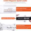 Ludex .22 Magazine Speed Loader for Ruger Mark II/III/IV/Hunter and 22/45,Browning Buckmark,Colt Woodsman and Stoeger Luger