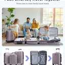 LIGHT FLIGHT Luggage Sets, 3 Piece Durable Suitcase Set with Spinner Wheels, 3 Pcs Hardside Lightweight luggage with TSA Lock, Large Checked Travel Suitcases, 20/24/28 Inch, Rose Purple
