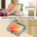 Famavala Folio Case Compatible for 10.1" Tablet (11th/13th Generation, 2021/2023 Released), Slim Cover with Auto Wake/Sleep, Lenovo M10 2023 Tab (Marble Green)