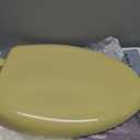 Bemis Classic Colors Slow Close Toilet Seat, Easy Clean Hinges and Durable Plastic Seat, Made in USA, Elongated, Harvest Gold