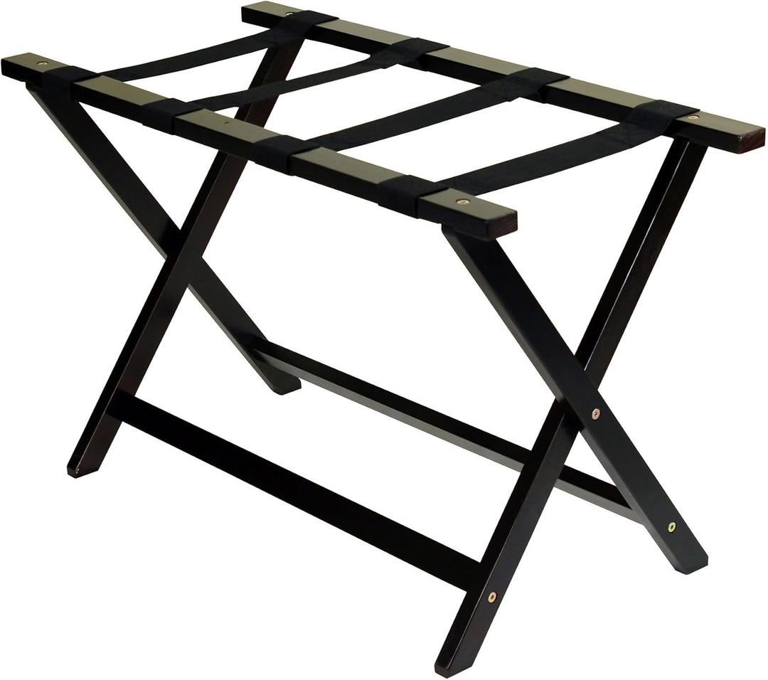 Casual Home Heavy Duty 30" Extra-Wide Luggage Rack, solid wood (Espresso)