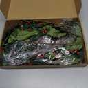 36 Inch Large Red Holly Branches 3 Pcs Christmas Burgundy Berry Stems Faux Artificial Holly Stems Cranberry Picks for Christmas Tree Decoration DIY Winter Home Vase Filler