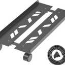 Adjustable Computer Tower Stand, Ventilated Mobile CPU Stand Fits Most PC Tower, Steel Desktop CPU Holder with Rolling Caster Wheels, PC Floor Cart Riser for Gaming Office Desk Accessories