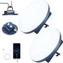 12000mAh 5000LM Camping Lights 2Pack, 42W Tent Light Rechargeable, Flashlight Portable, LED Camping Lantern, Canopy Lights Outdoor, Lanterns for Power Outages, Waterproof Emergency Gear for Hurricane