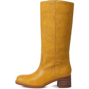 Tarkwa Women's Knee High Boots Chunky Block Heel Long Boot for Women Casual Square Toe Boots Low Heel Women's Boot Dressy Trendy (9)