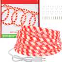 Afirst Christmas Candy Cane Rope Lights - 30FT LED Fairy Lights IP65 Waterproof Connectable Tube Lights for Outdoor Patio Garden Christmas Tree Holiday Decoration