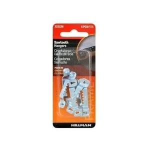 Self Leveling Picture Hangers, 6-Pk., 5923 Coarse Thread 6 by 2 Drywall Screw with Phillips Drive