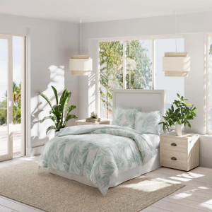Tommy Bahama Quilts Full/Queen Size Cotton Botanical Classic in Green 3-Piece