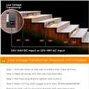 CLOUDY BAY [12 Pack] 3 Color Low Voltage 12-24V LED Step Lights Outdoor,2.5W Landscape Cutoff Stair Riser Light,Deck Step Lights Exterior Accent Lighting Fixtures,Wet Location,Black