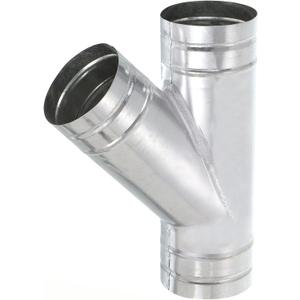 Wye Shape 4"x4"x4" Duct Splitter, 3 Way Duct Hose Connector, 90° Degree Dust Fitting Adapter, Galvanized Steel Branch for Exhaust Fan, Dryer Vent Hose, Industrial HVAC Ventilation