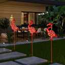 Garden Decor Solar Lights Flamingo Lawn Light, for Yard Outdoor Decorations Ground Inserted Outdoor Waterproof Garden Lamp LED,Patio, Courtyard, Gifts for Mom Grandma (Colorful Light)
