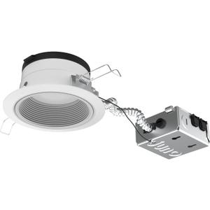 Juno JPDZ4JB RDB1 WWH M6 Podz Series Canless LED Downlight, Switchable, Matte White, 4 Inch