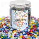 Sea Glass Stones 31oz - Aquarium Rocks & Fish Tank Gravel for Fish Tanks | Vase Fillers, Art & DIY Landscaping with Irregular Gems for Succulents & Terrariums (Colorful, Frosted)