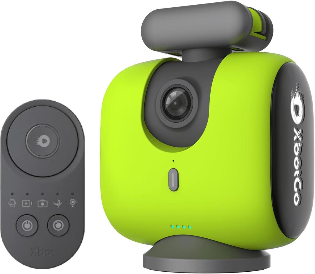 Chameleon AI Auto Sports Action Camera - 4K 60FPS Soccer Camera and Basketball Tracking Camera for Team Sports, Live Streaming, No Subscription, Works with iOS & Android (Lemon Green)