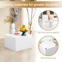 Cube Display Pedestal Stand for Bridal Shop, Square White Display Risers Columns, Party Event Decor Platform Base Showcase for Model Jewelry Clothing Shop Home Exhibition (11.8*11.8*7.87in)