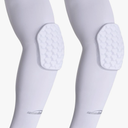 COOLOMG Padded Arm Sleeves Compression Elbow Pads for Volleyball Basketball Football Youth Kids Adult White L