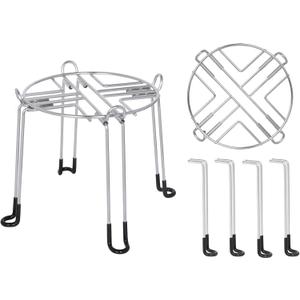 Stainless Steel Detachable Stand 9'' Diameter 8'' Tall Fit for Most Medium Gravity Water Filter System Countertop Stand Compatible with Berkey Water Filter Systems (8 Inch Tall)