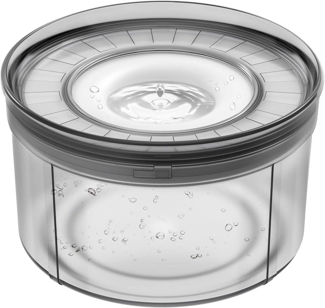 1Gallon No Spill Dog Water Bowl-3.8L Large Capacity, BPA-Free, Anti-Splash & Anti-Digging Design with Non-Slip Base, for Messy Drinkers (White)