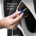 4PCS Car Tire Valve Stem Caps, Bullet Style Dustproof Vehicle Air Cover, Aluminum Alloy Waterproof Automotive Valve Dust Caps Accessories, Universal for Trucks, Bikes, Motorcycles (Blue)