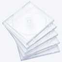 Maxtek 10.4 mm Standard Single Clear CD Jewel Case with Assembled Clear Tray, 10 Pack