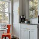 10 Pack 64mm/1.5 inch Aluminum Concealed Cabinet Pulls Hole Center Finger Edge Pulls for Home Kitchen Doors and Drawers - Includes Screws- Matte Gold