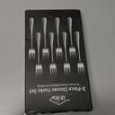 Black Dinner Forks Set, 8-Piece 8 Inches Food-Grade Stainless Steel Silverware Forks,Dishwasher Safe Cutlery Fork, Metal Black Table Fork For Home,Party or Events