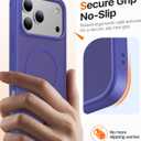 Magnetic for iPhone 17 Pro Case,[Anti-Slip][Compatible with MagSafe][Military Grade Drop Protection] Shockproof Protective Translucent Matte Phone Case for iPhone 17 Pro Case,Cobalt Blue