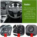 Car Interior Stickers Button Decals Compatible with 2008-2014 Mercedes Benz W204 C250 C350 E-Class Steering Wheel AC Window Radio Number Door Repair Sticker Kit