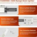 Durable Gas Oven Igniter Replacement 316489400 316489403 For Gas Stove Compatible with Fri-gidaire Gallery Oven, Ken-more, Electr-olux, Cro-sley Range Oven Igniter, Replaces 5304534663 By Fetech mate